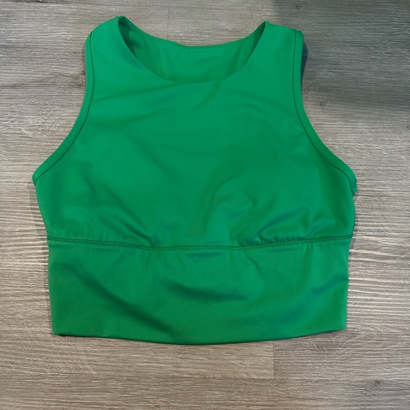 All In Motion Green High Neck Sports Bra - Picture 1 of 4
